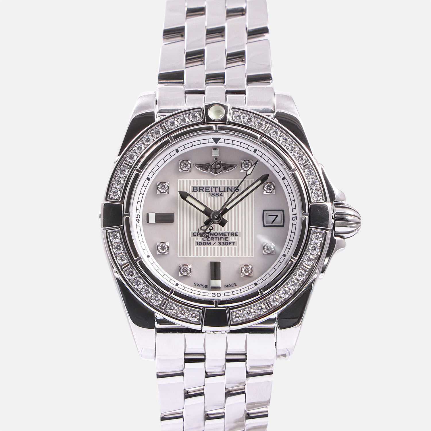 Breitling Galactic 32mm Diamond Mother of Pearl A71356LA/A708
