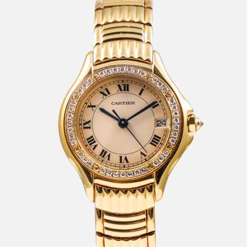 Cartier Cougar 18K Yellow Gold Diamonds 26mm 4213