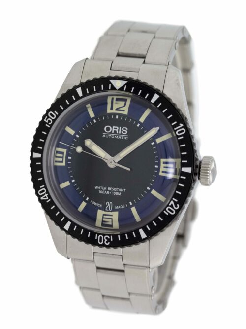 Oris - 733-7707 - Divers Sixty-Five - SS - Blk-Blue Dial - SS Brclt - 775 - 01
