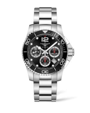 longines hydroconquest 41mm steel black ceramic