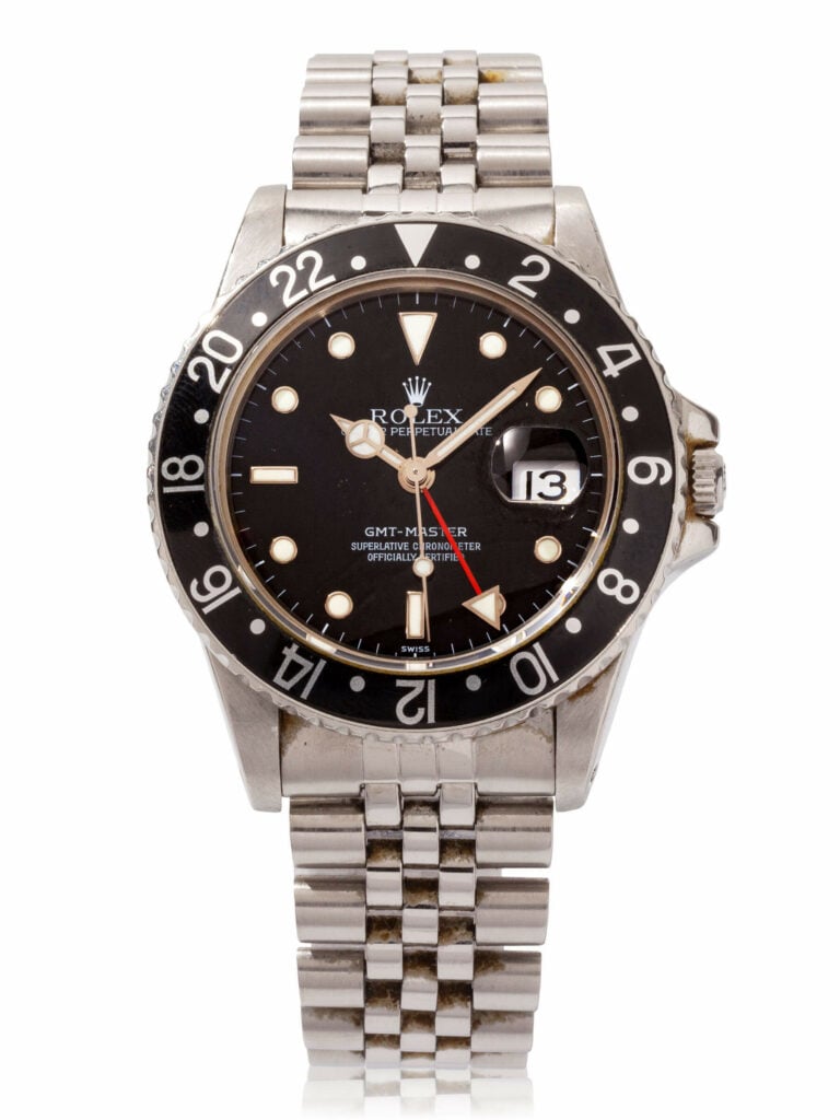 Vintage Rolex GMT Master 16750 Black Bezel Stainless Steel