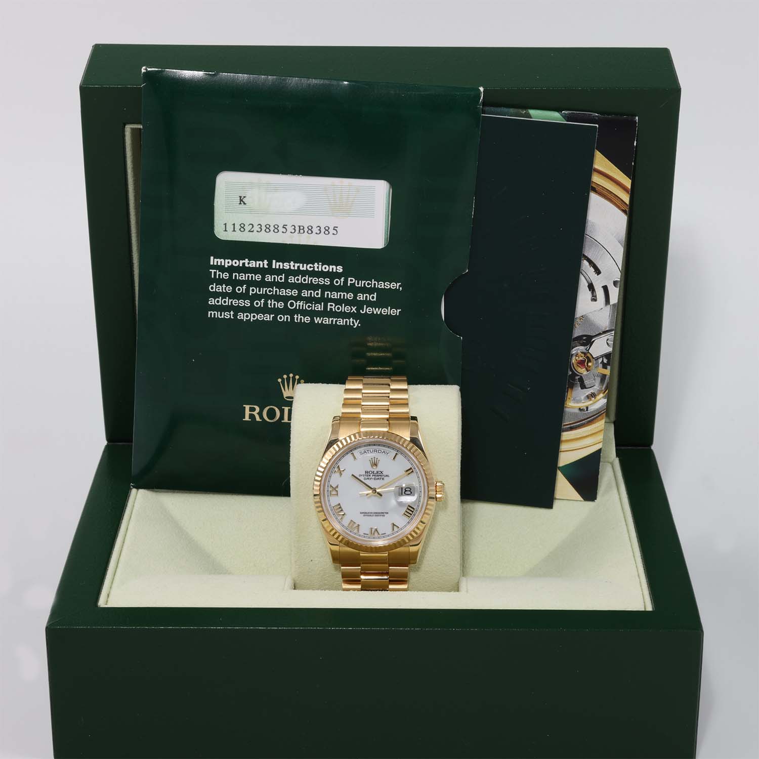 Rolex Day Date 36 118238 Box