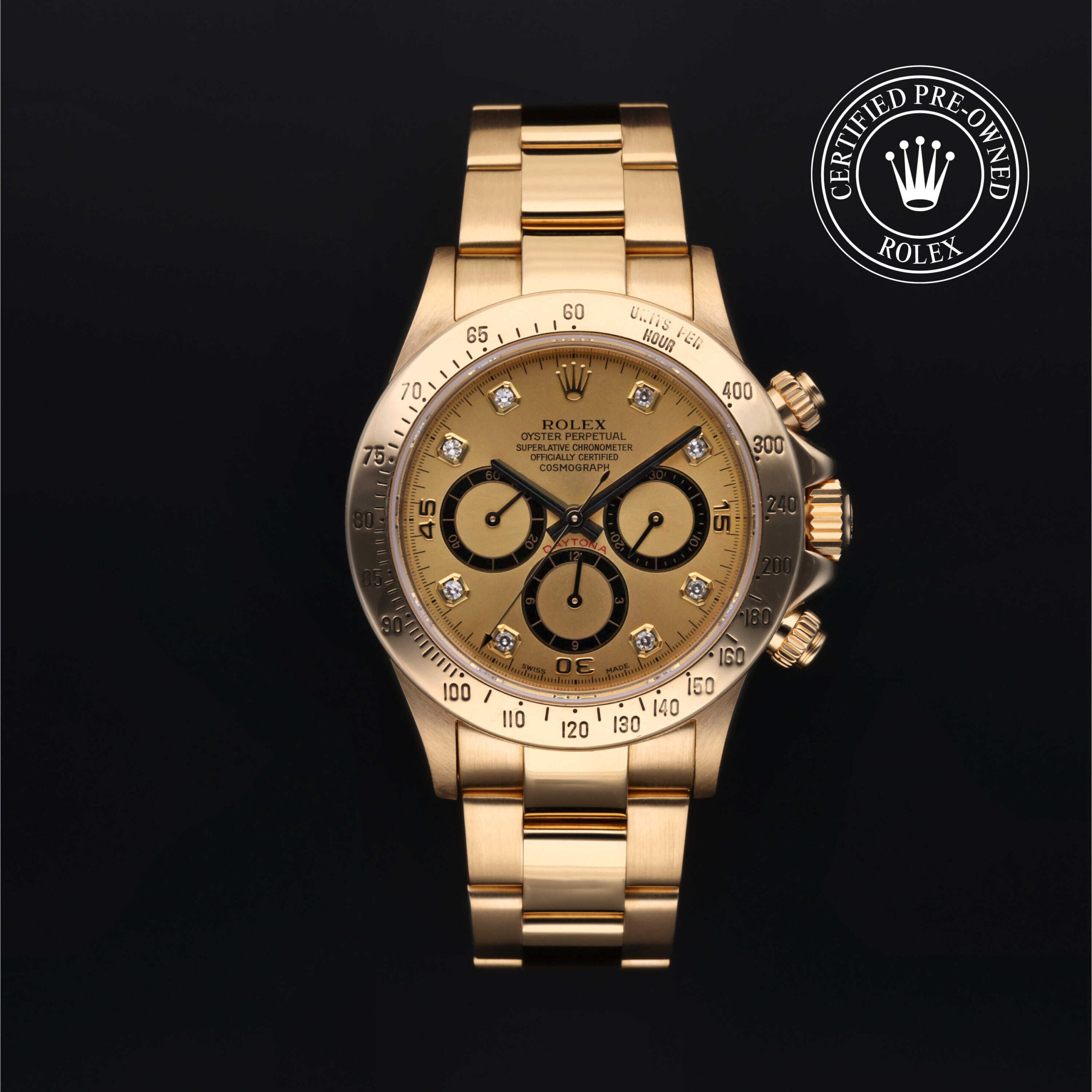 Rolex 16528 Daytona Champagne Dial with Diamonds