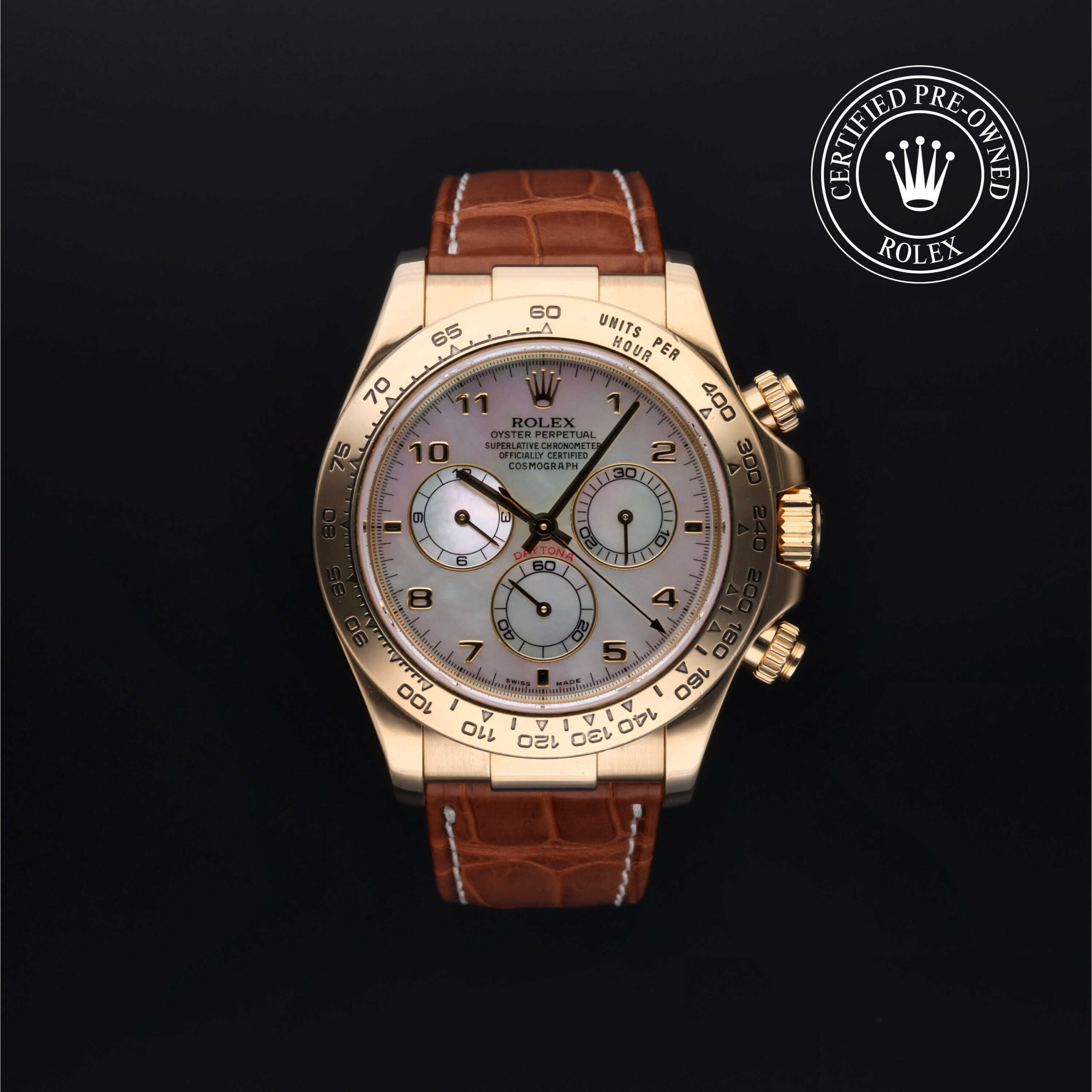 Rolex 116518 Daytona White Mother-of-Pearl Dial Front