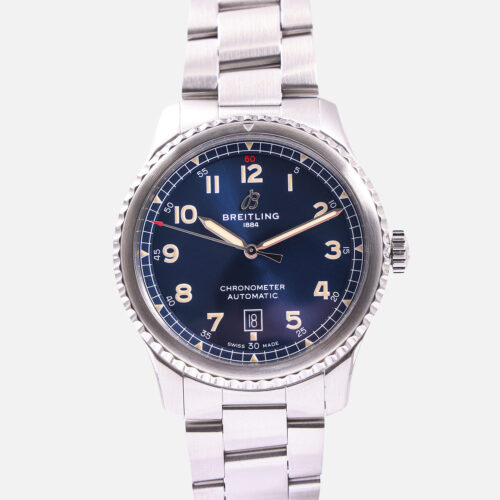 Pre-Owned Breitling Navitimer Aviator 8 A17315101C1A1 Blue Dial Watch