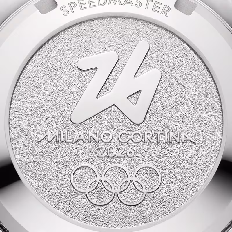 Case-back engraved with Milano Cortina 2026 Olympic emblem