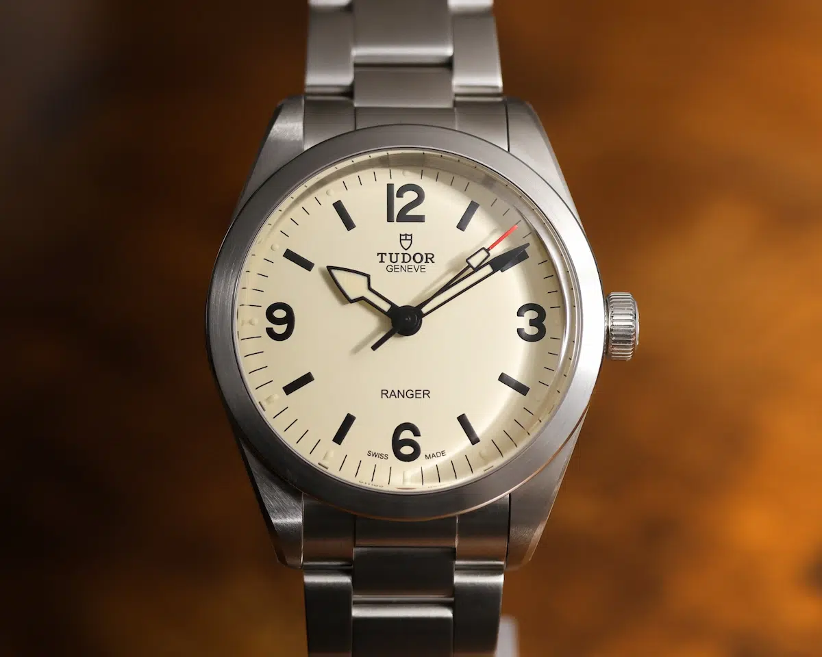 Tudor Ranger 36mm Dune White dial on steel bracelet front view