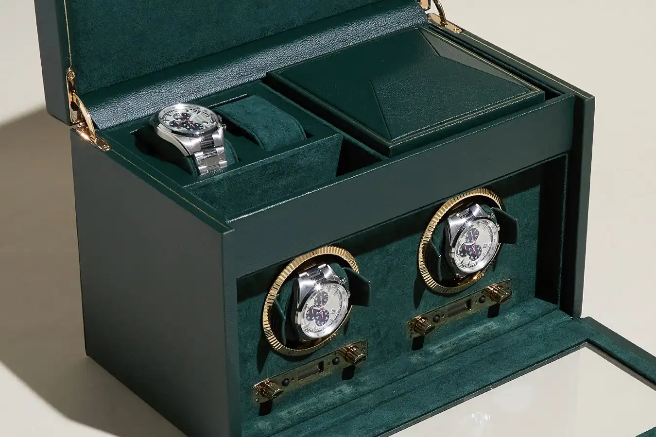 WOLF Green Programmable Watch Winder