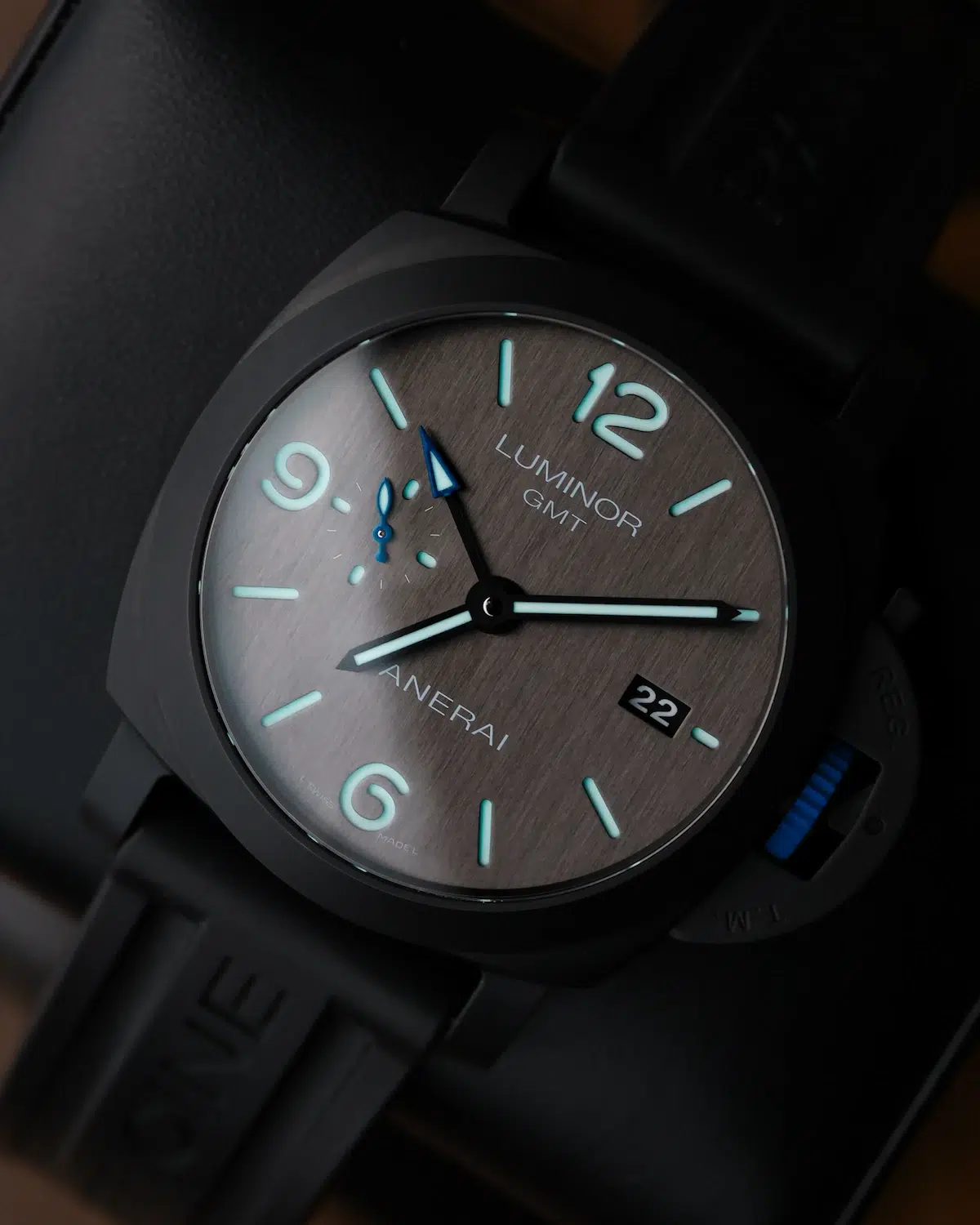 Hands-On Review: Panerai Luminor GMT Bucherer Blue PAM01176