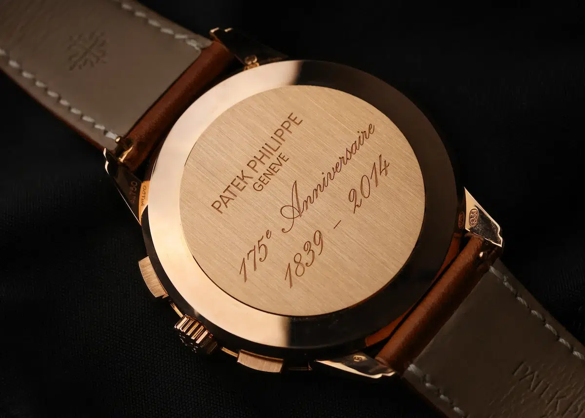 Patek Philippe 5975R-001 engraved caseback commemorating the 175th anniversary
