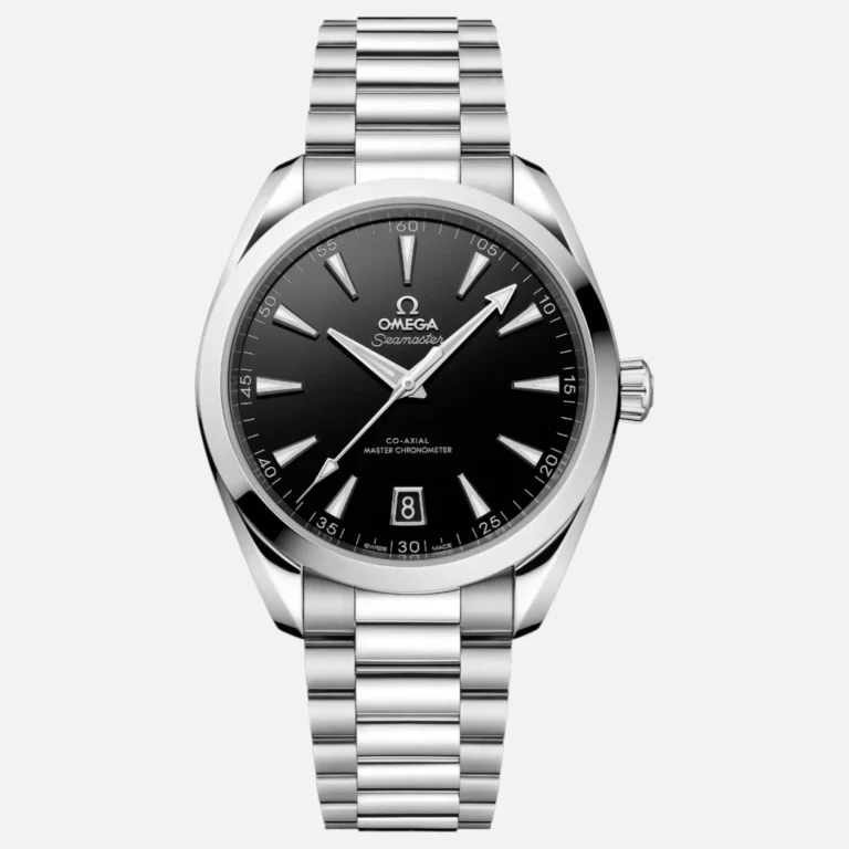 Omega Seamaster Aqua Terra stainless steel GADA watch with black dial and bracelet