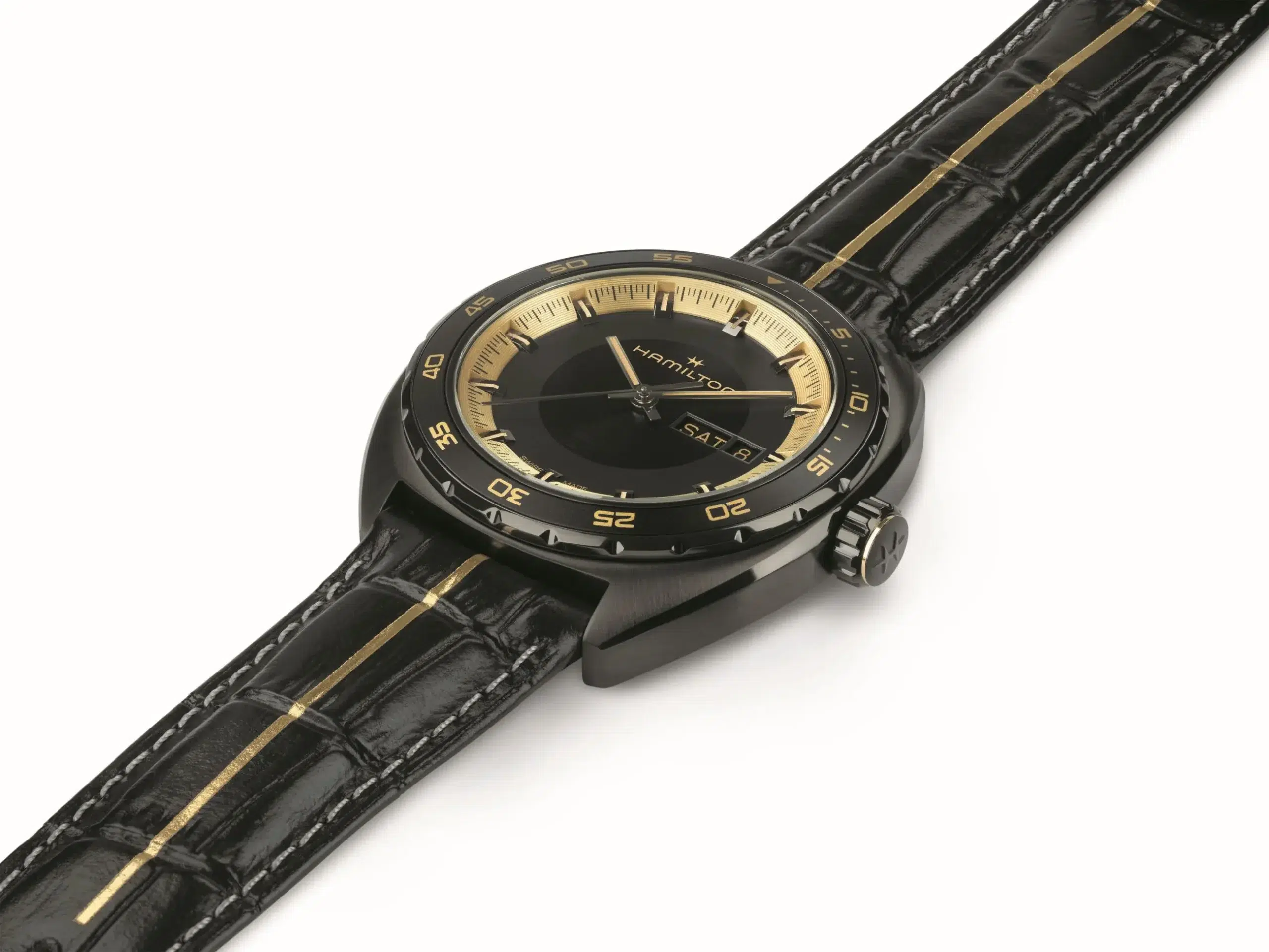 Limited Edition Hamilton American Classic Pan Europ leather strap