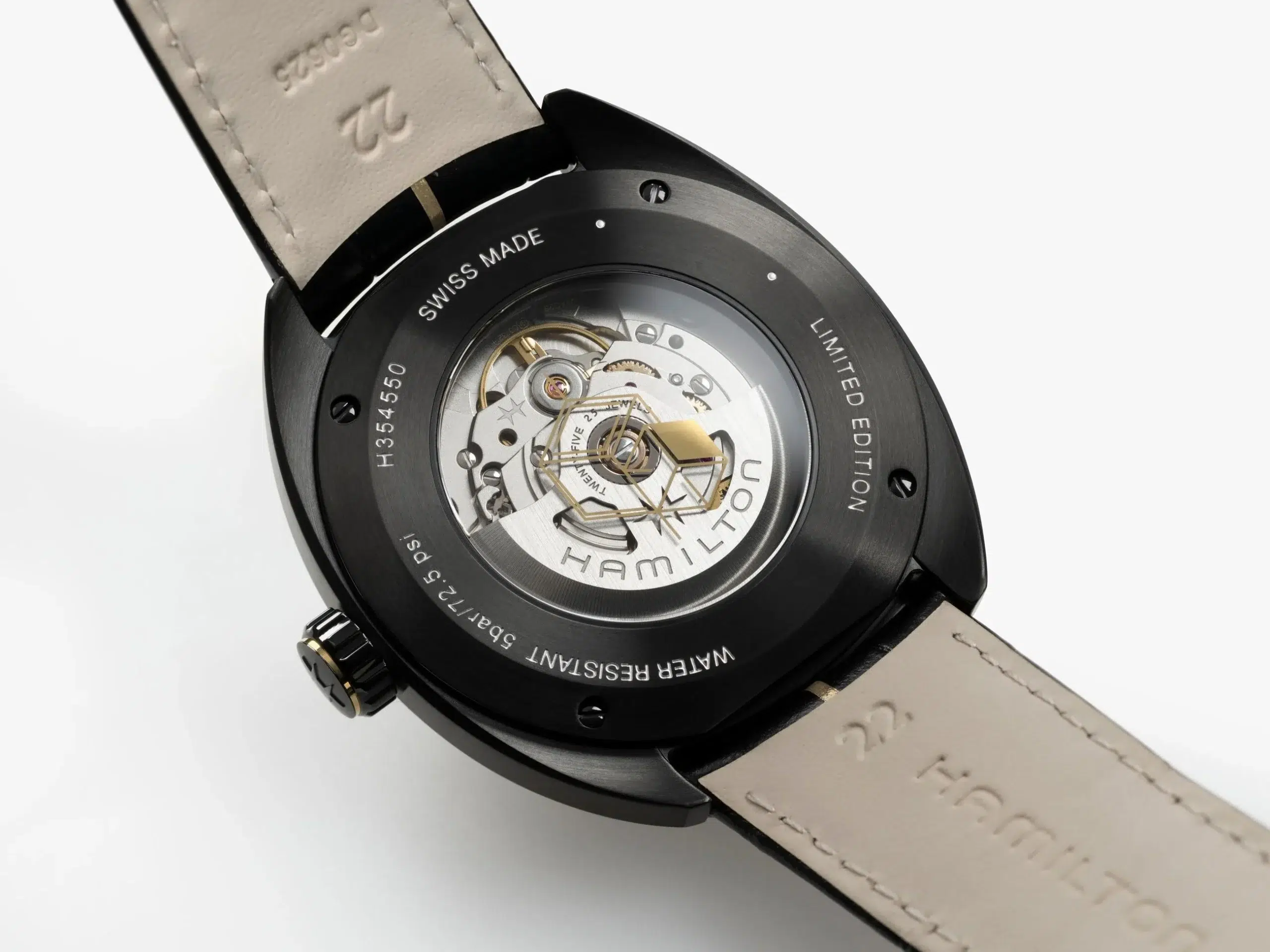 Limited Edition Hamilton American Classic Pan Europ casebacl and movement
