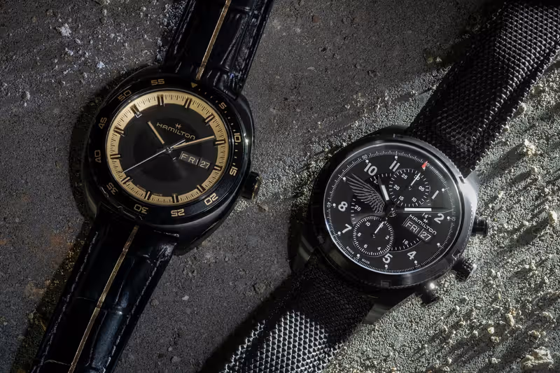American Classic Pan Europ and khaki field auto chrono hamiltons