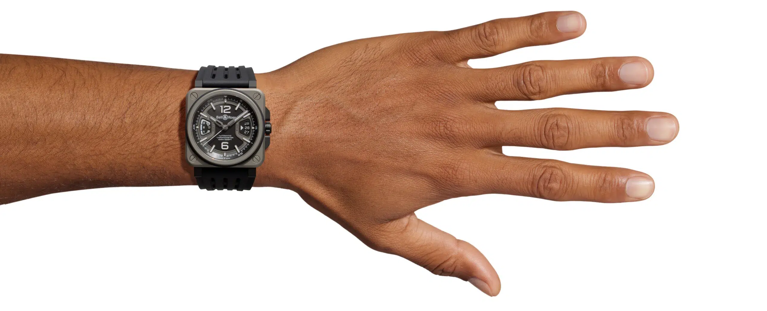 bell and ross on the wrist