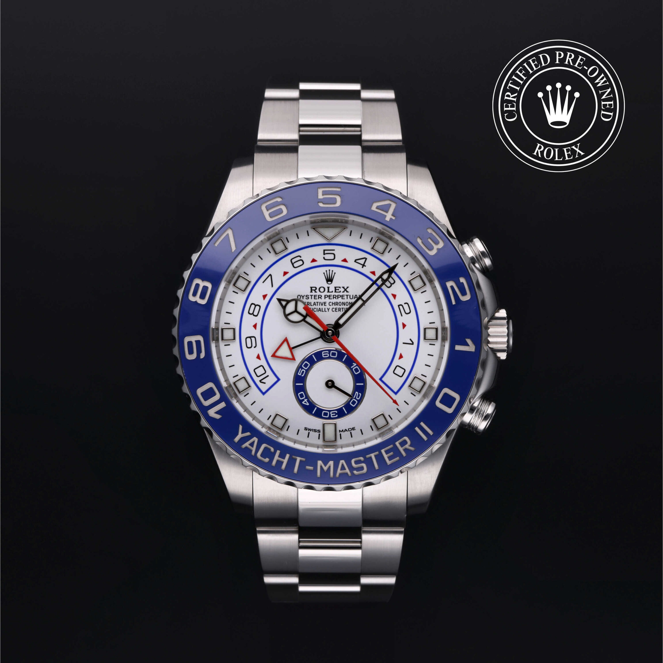 Rolex Certified Pre-Owned Yacht-Master II 116680 white and blue dial