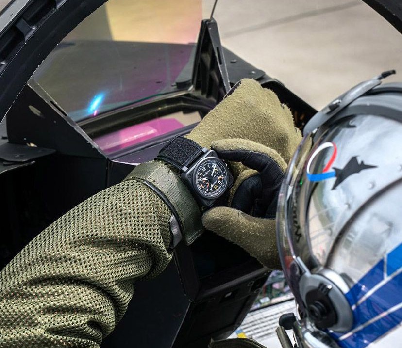 pilot wearing bell and ross