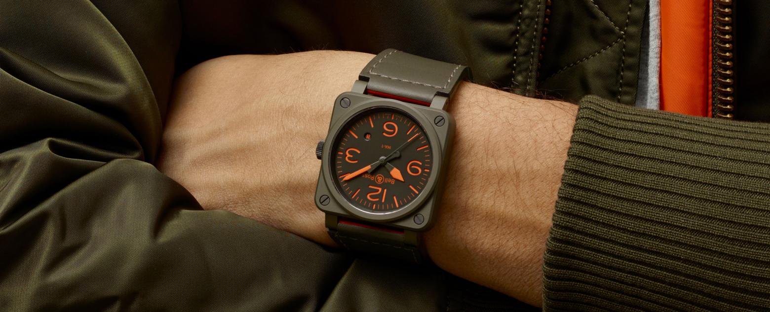 bell and ross black dial on wrist