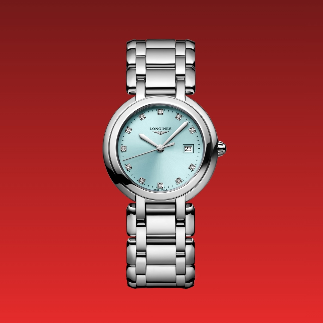 Longines Watches Longines PrimaLuna L8.122.4.90.6 red background