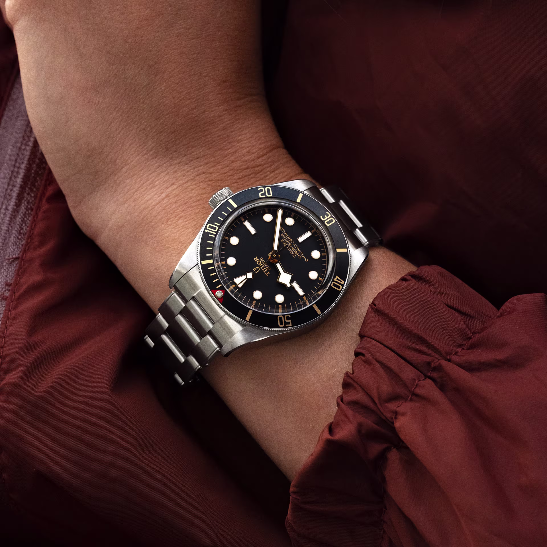 tudor black bay m79030n 0001 worn on the wrist