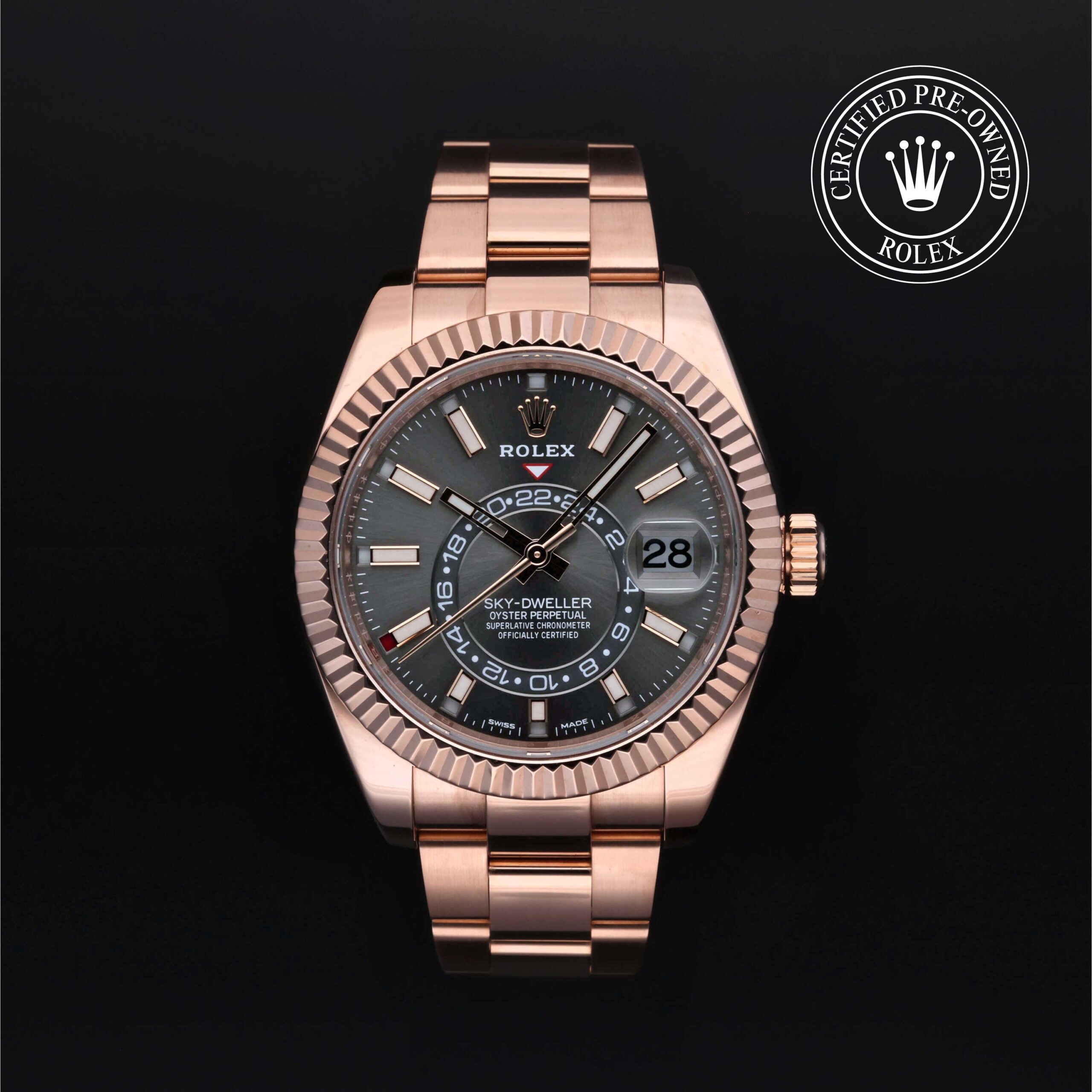 Rolex Certified Pre-Owned Sky-Dweller 42mm Everose Gold 2020 Reference 326935
