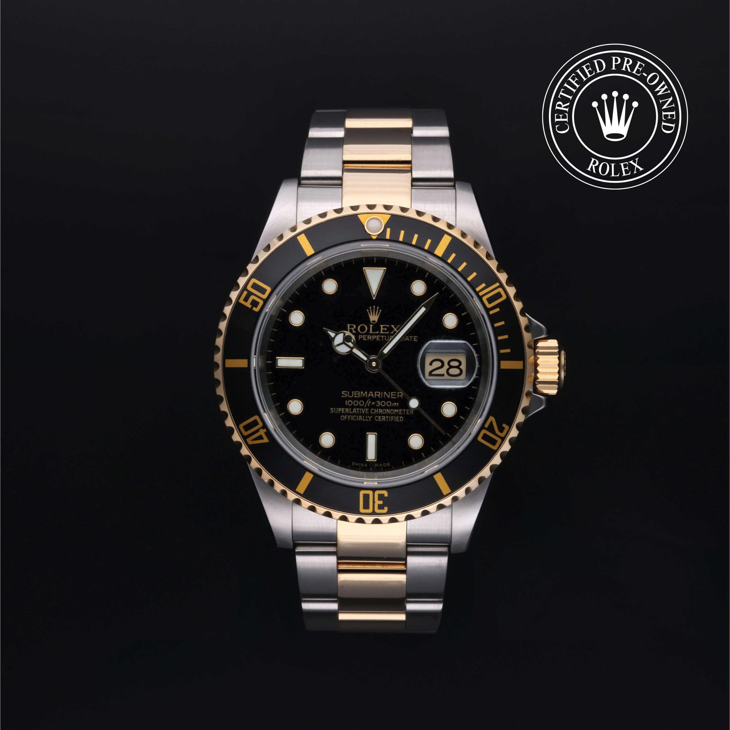 Rolex Certified Pre-Owned Submariner Date 40mm Yellow Rolesor 2004 Reference 16613LN