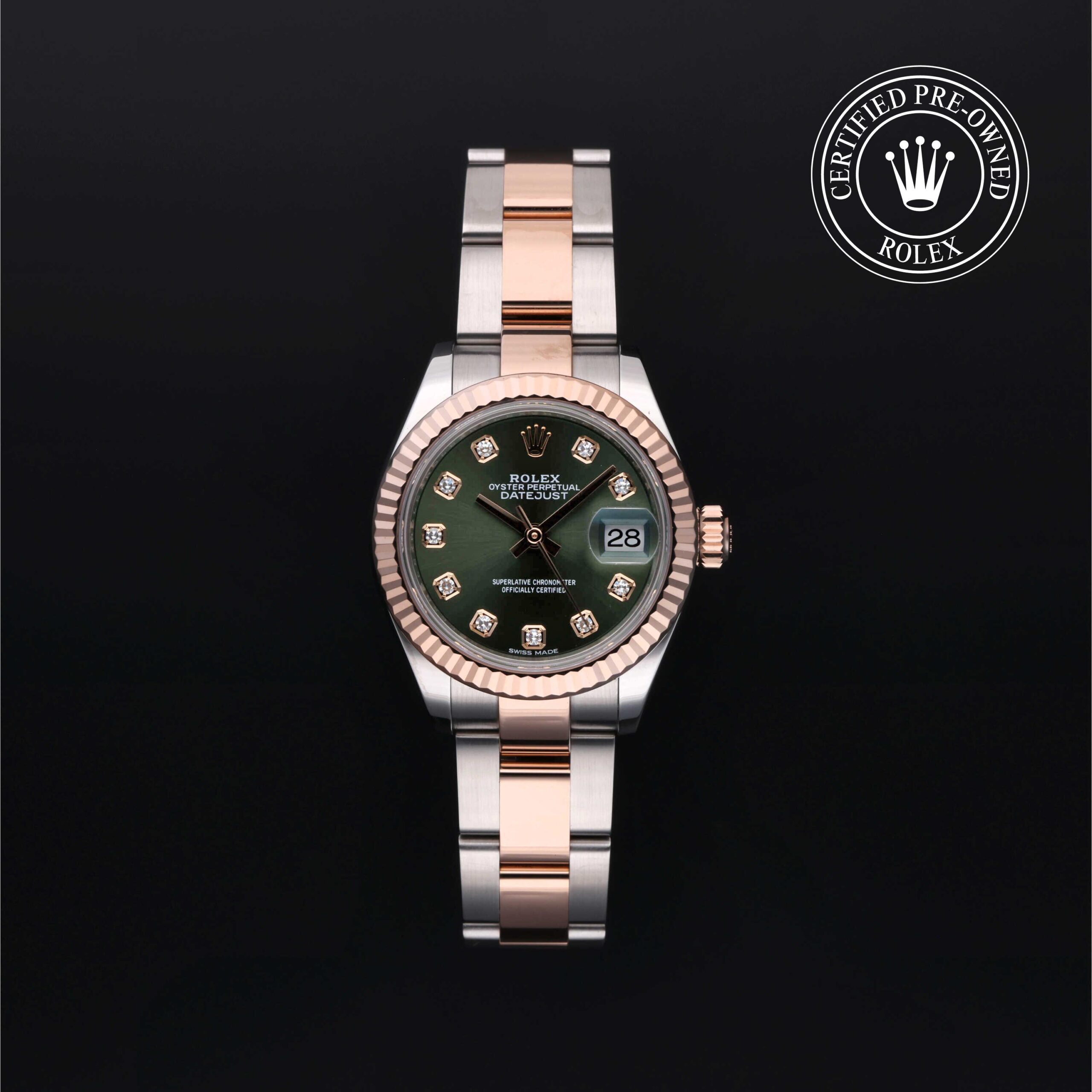 Rolex Certified Pre-Owned Lady-Datejust 28mm Everose Rolesor 2017 Reference 279171