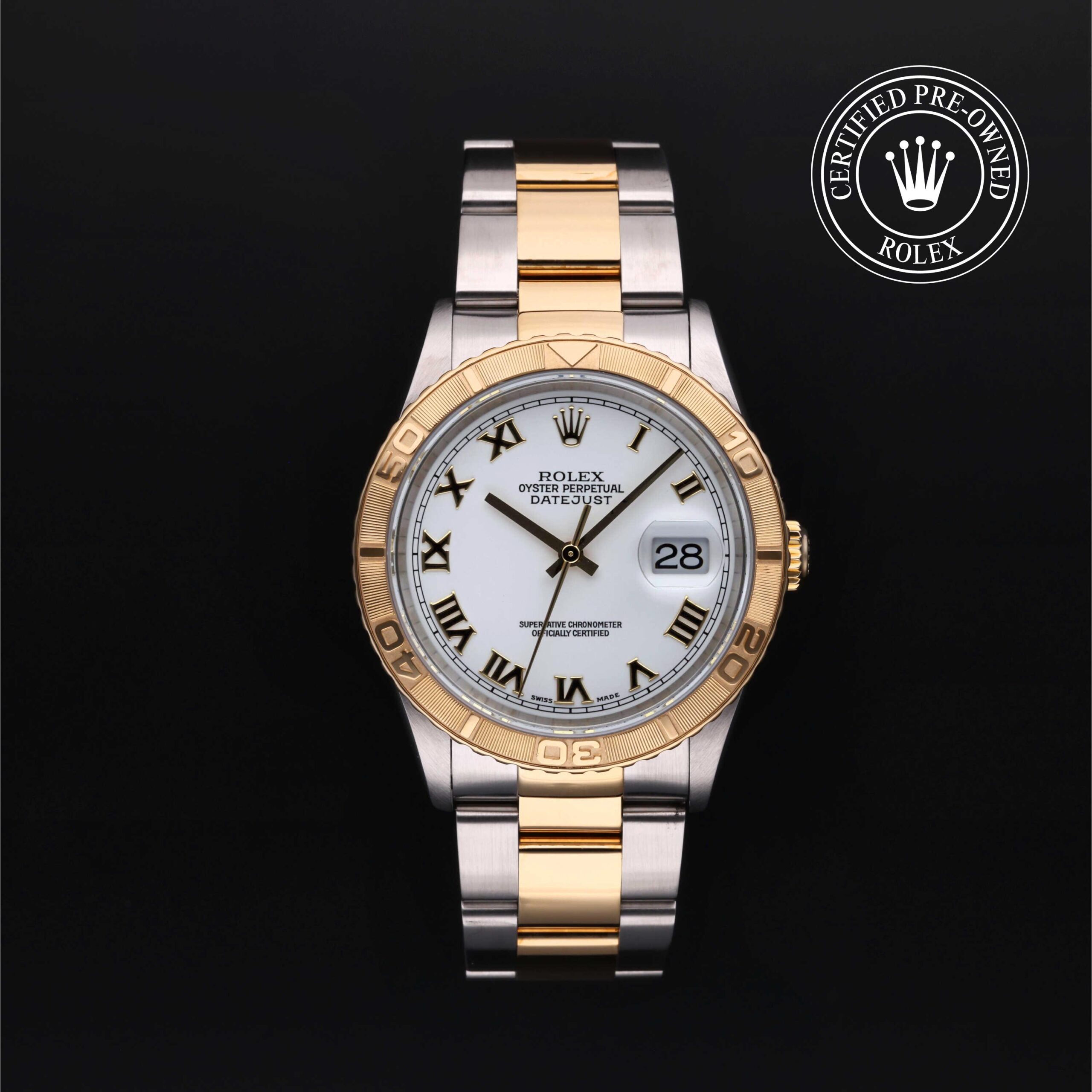 Rolex Certified Pre-Owned Datejust Turn-O-Graph 36mm Yellow Rolesor 2003 Reference 16263