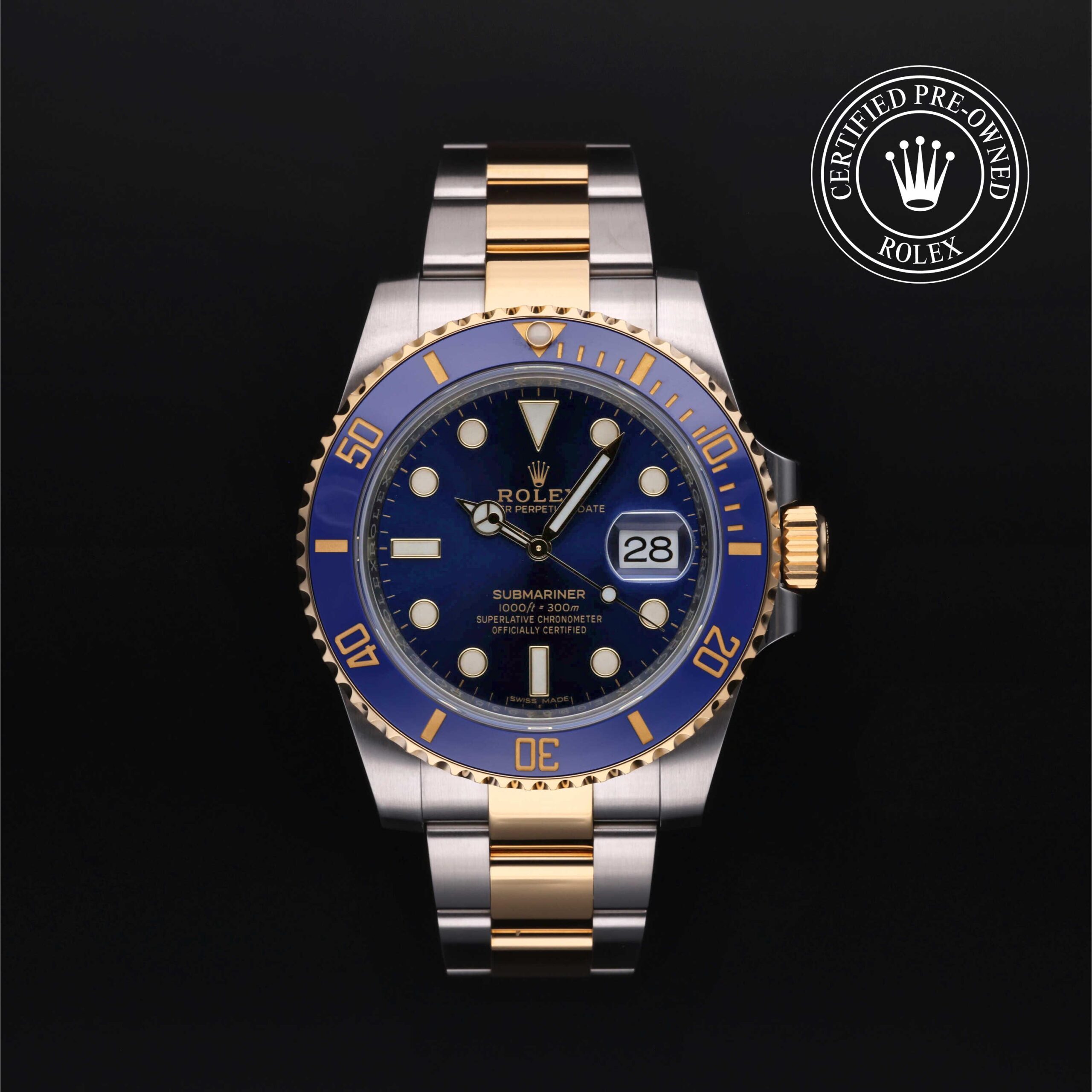 Rolex Certified Pre-Owned Submariner Date 40mm Yellow Rolesor 2019 Reference 116613LB