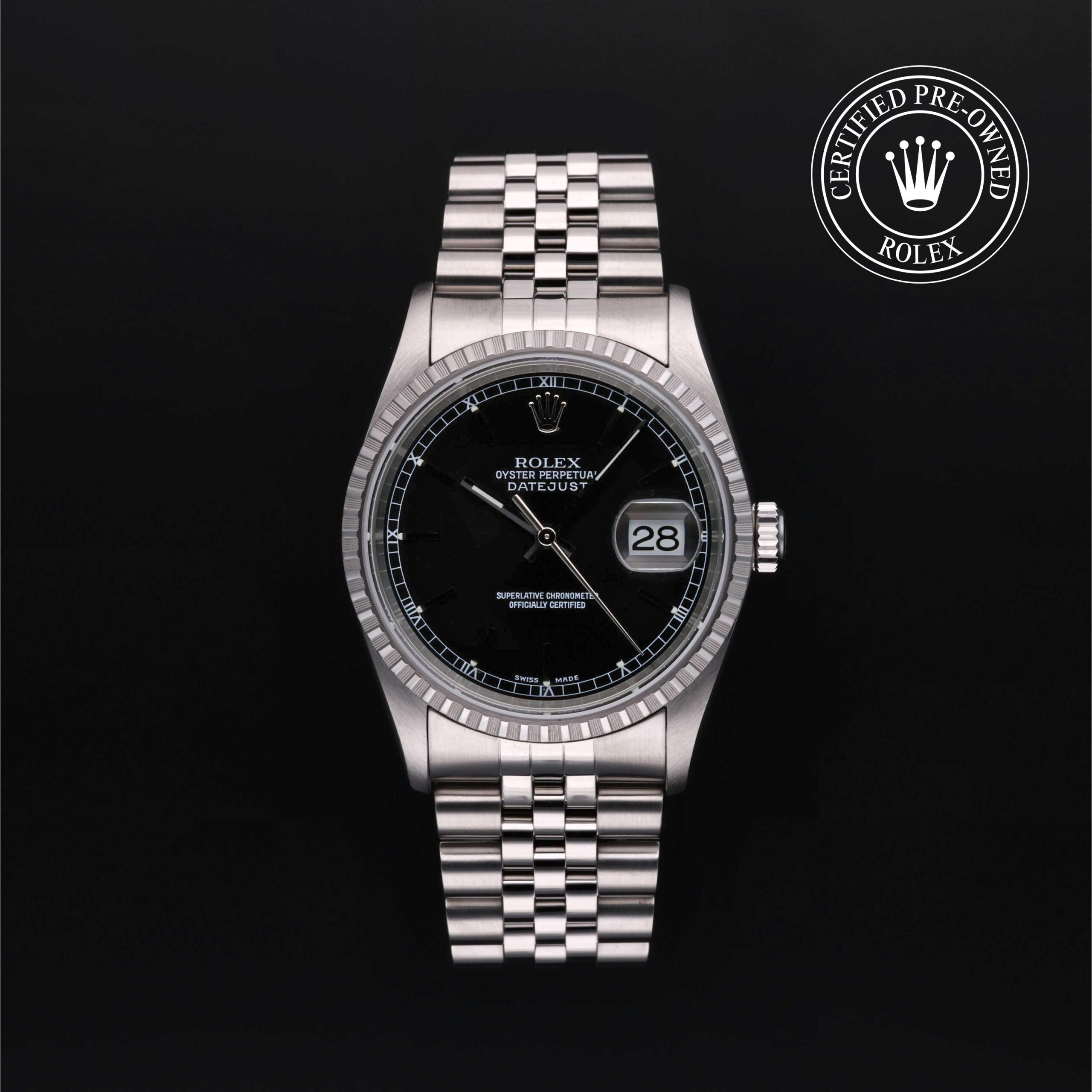 Rolex Certified Pre-Owned Oyster Perpetual Datejust 36mm Oystersteel 2003 Reference 16220