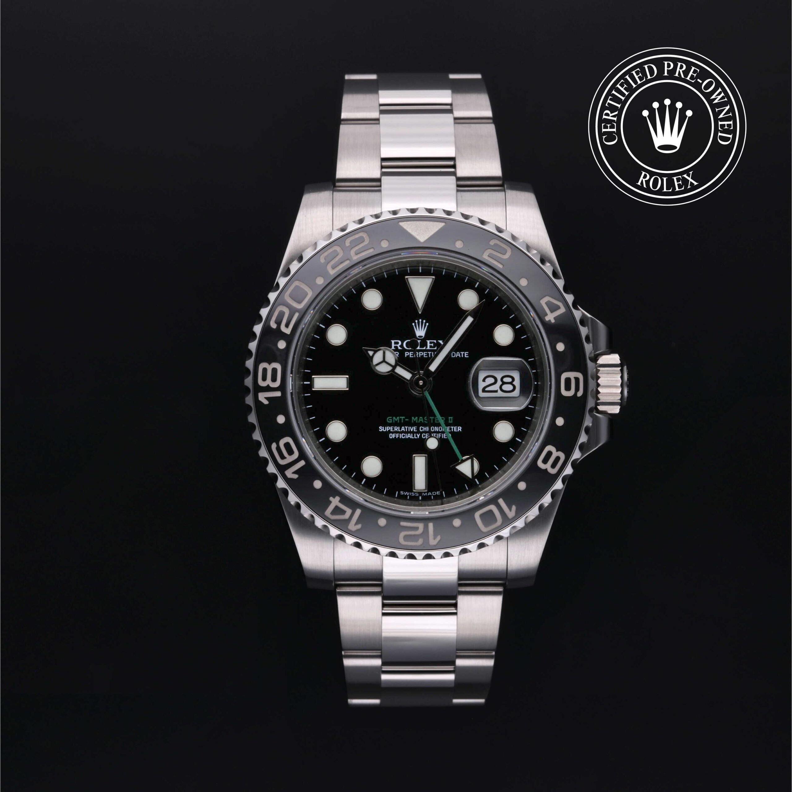 Rolex Certified Pre-Owned GMT-Master II 40mm Oystersteel 2008 Reference 116710LN