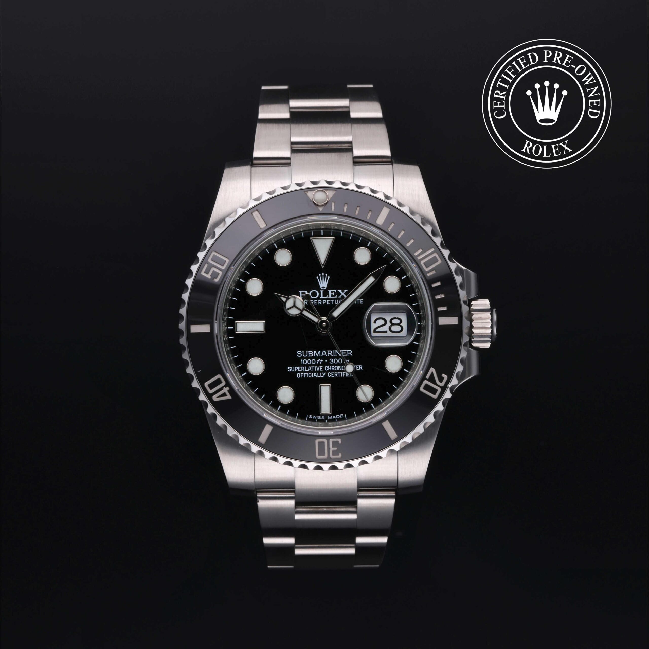 Rolex Certified Pre-Owned Submariner Date 40mm Oystersteel 2014 Reference 116610LN