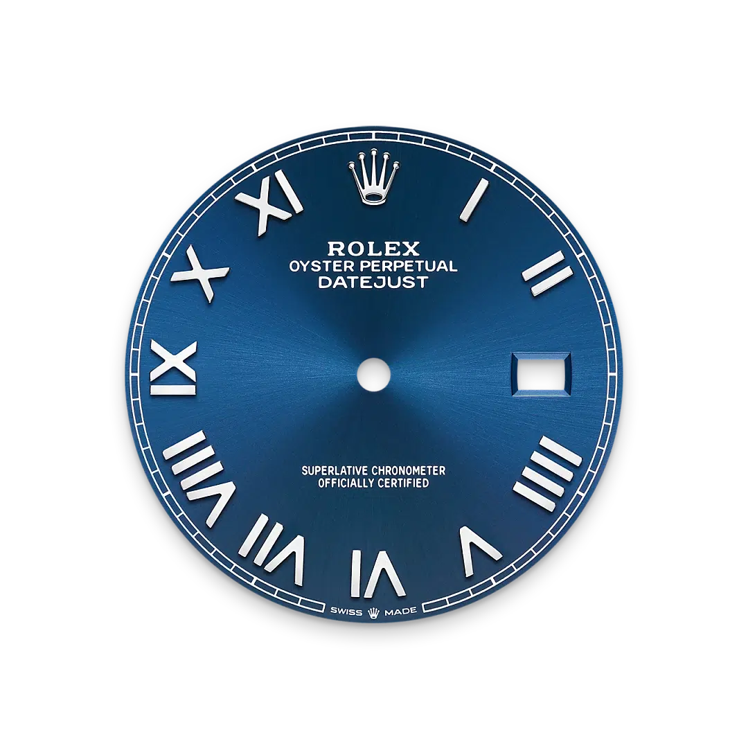 Bright blue dial