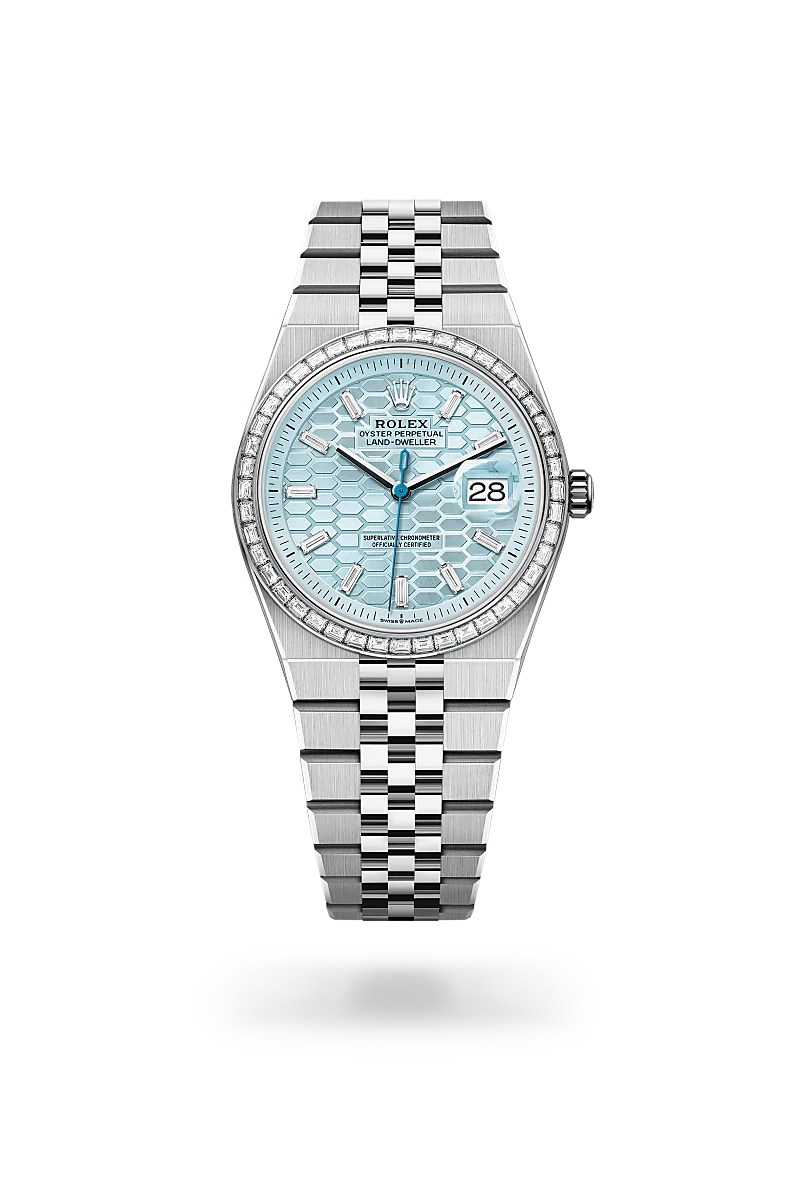 Oyster, 36 mm, platinum and diamonds