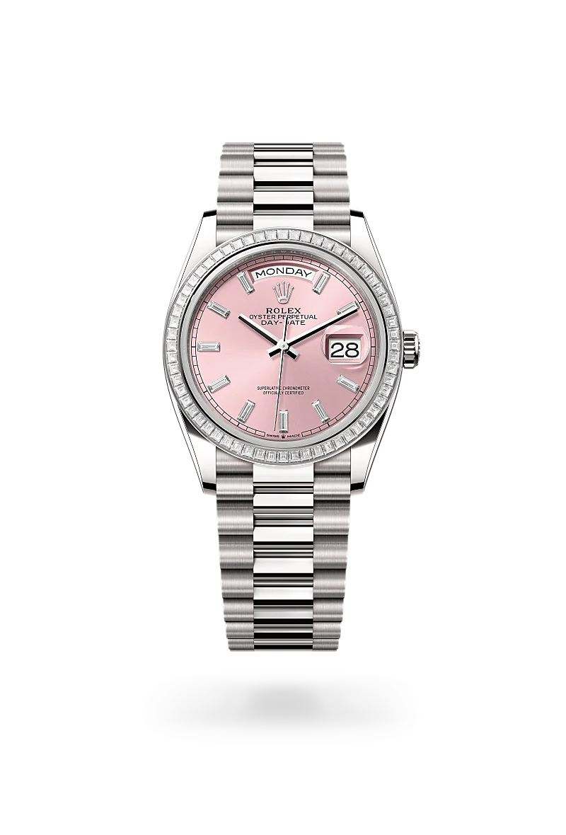 Oyster, 36 mm, white gold and diamonds