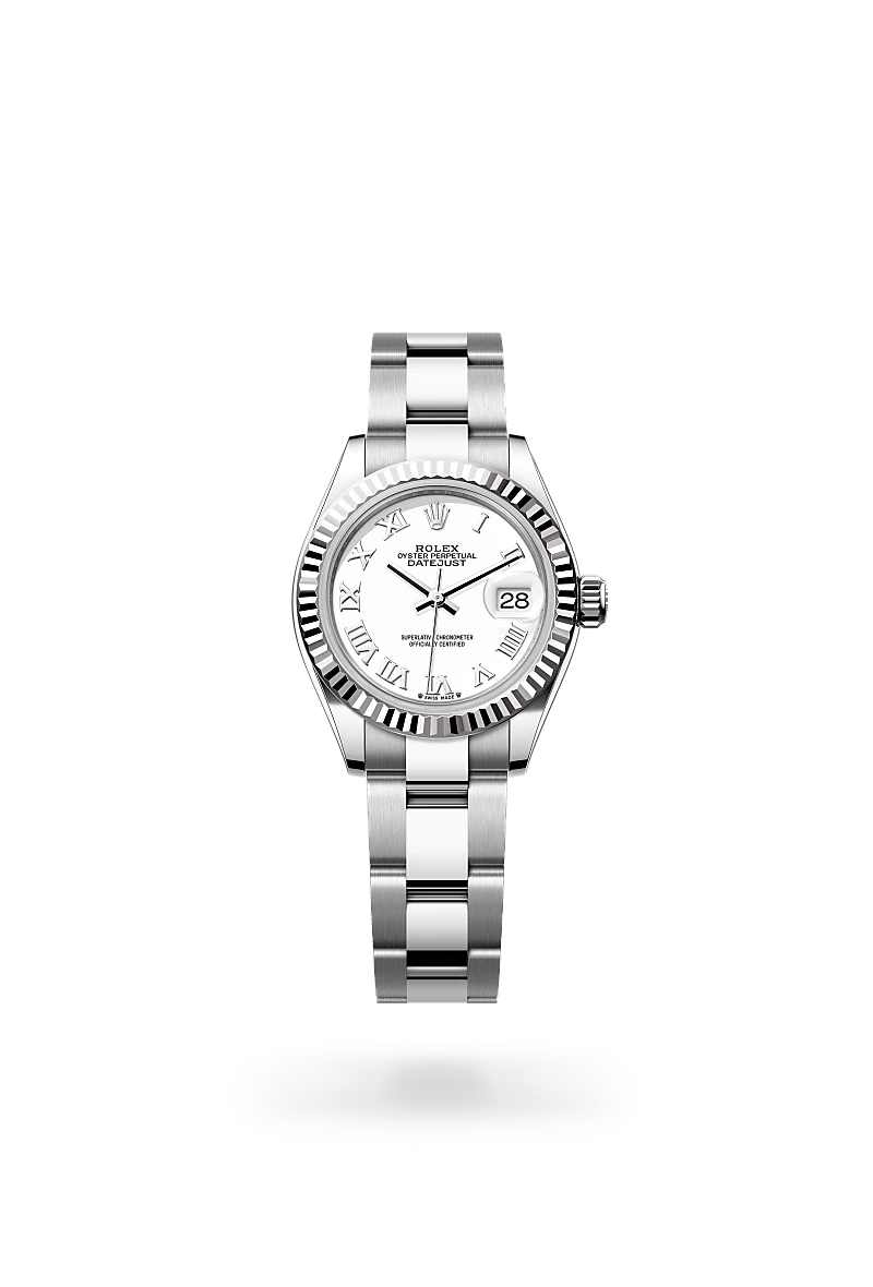 Oyster, 28 mm, Oystersteel and white gold
