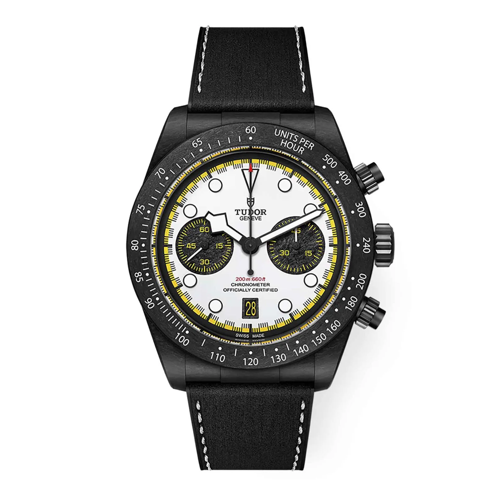 tudor black bay chrono carbon 26 front profile