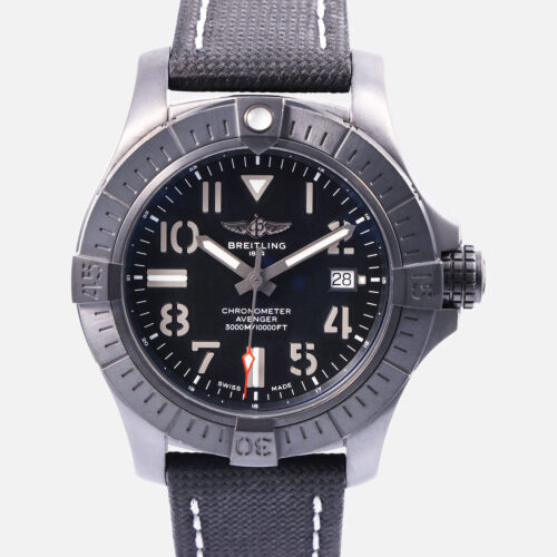 Front view of a pre-owned Breitling Avenger Automatic 45 Seawolf Night Mission (Ref. V17319101B1X1)