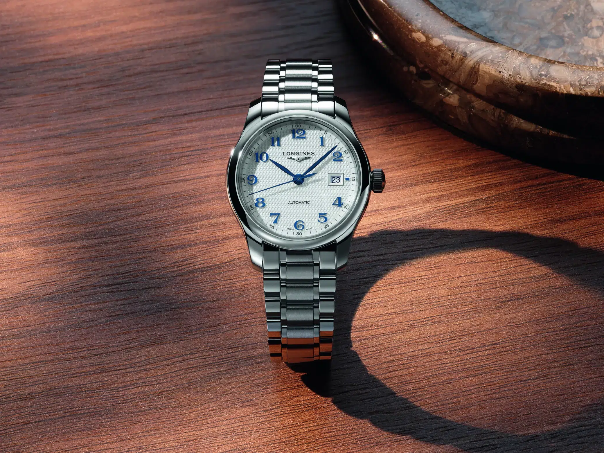 Longines Master Collection on Wooden Table