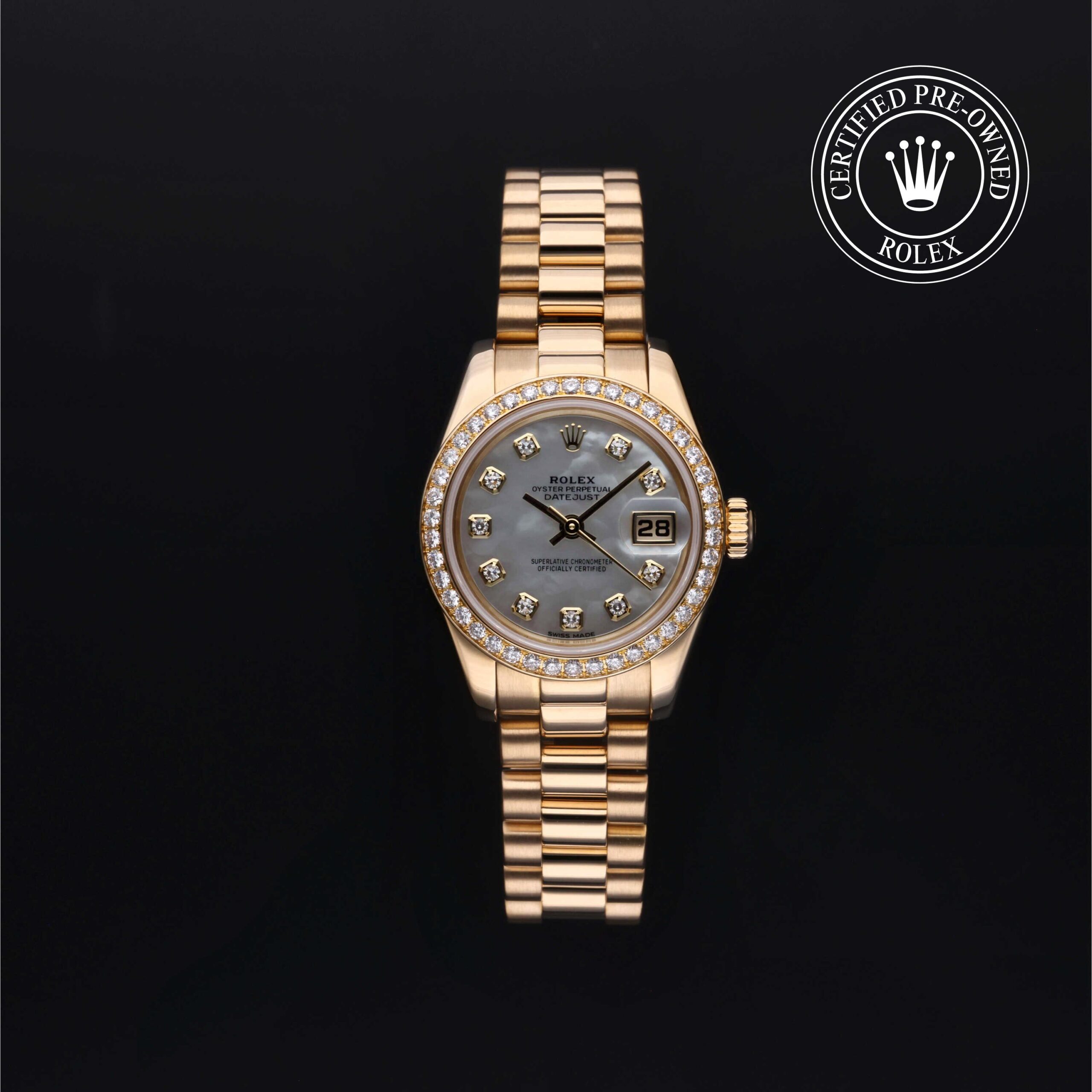 Rolex Certified Pre-Owned Lady-Datejust 26mm 18 ct Yellow Gold 2004 Reference 179138