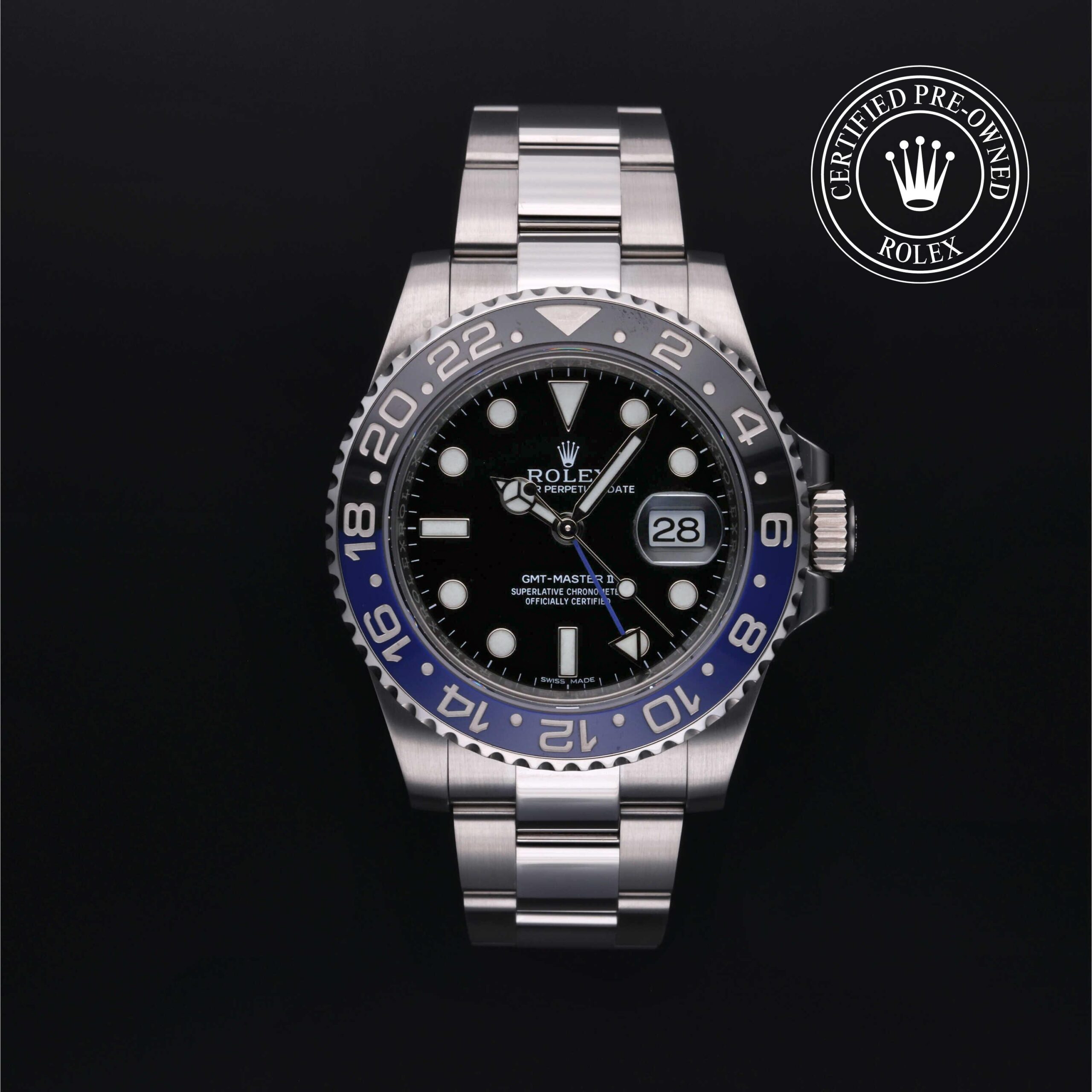 Rolex Certified Pre-Owned GMT-Master II 40mm Oystersteel 2013 Reference 116710BLNR