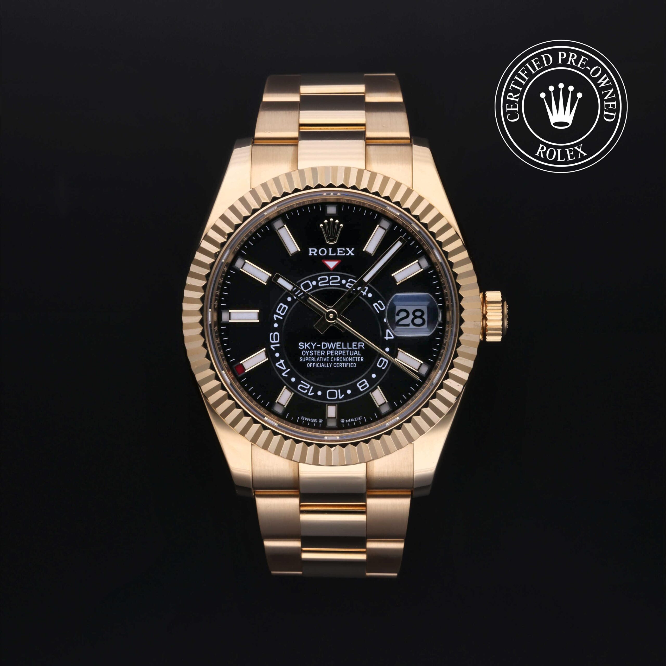 Rolex Certified Pre-Owned Sky-Dweller 42mm 18 ct Yellow Gold 2023 Reference 336938