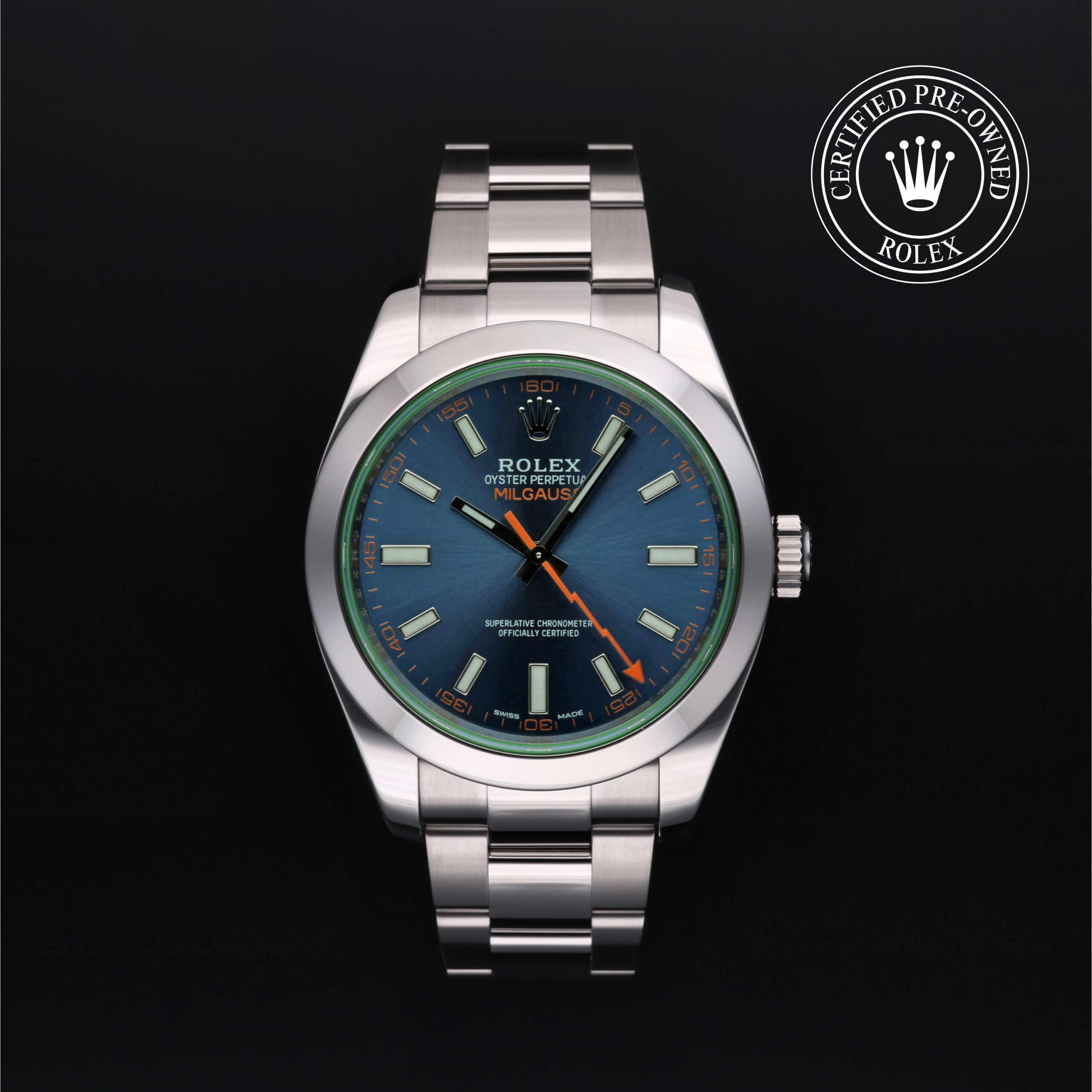 Rolex Certified Pre-Owned Milgauss 40mm Oystersteel 2018 Reference 116400GV