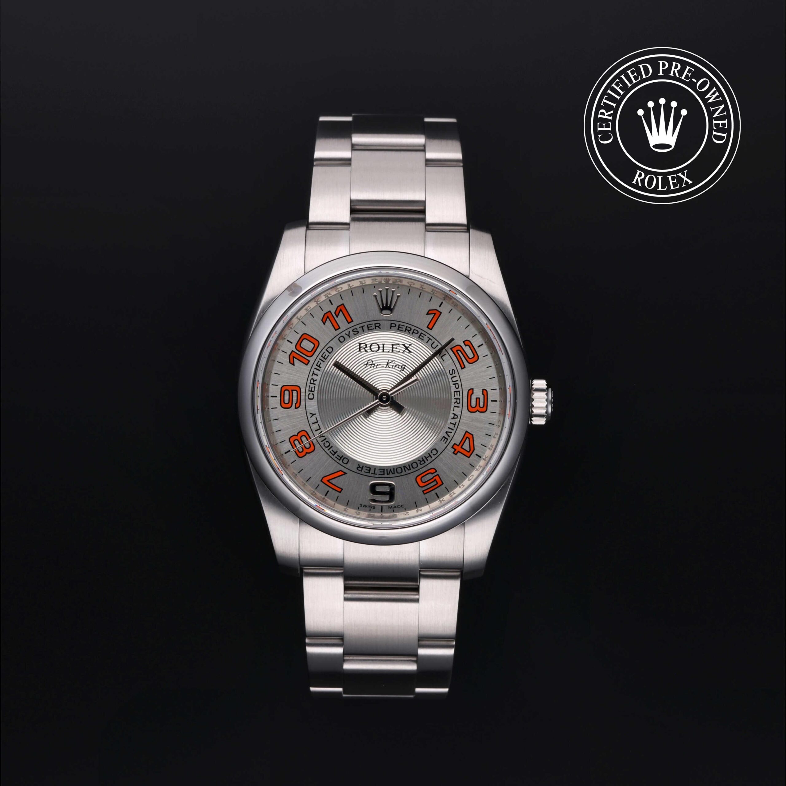 Rolex Certified Pre-Owned Air-King 34mm Oystersteel 2008 Reference 114200