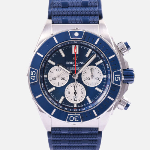 Front view of a pre-owned Breitling Super Chronomat B01 44 (Ref. AB0136161C1S1)