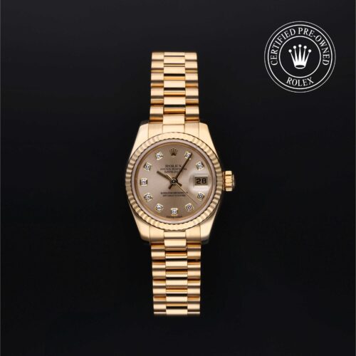 Rolex Certified Pre-Owned Lady-Datejust 26mm 18 ct Yellow Gold 2002 Reference 179178