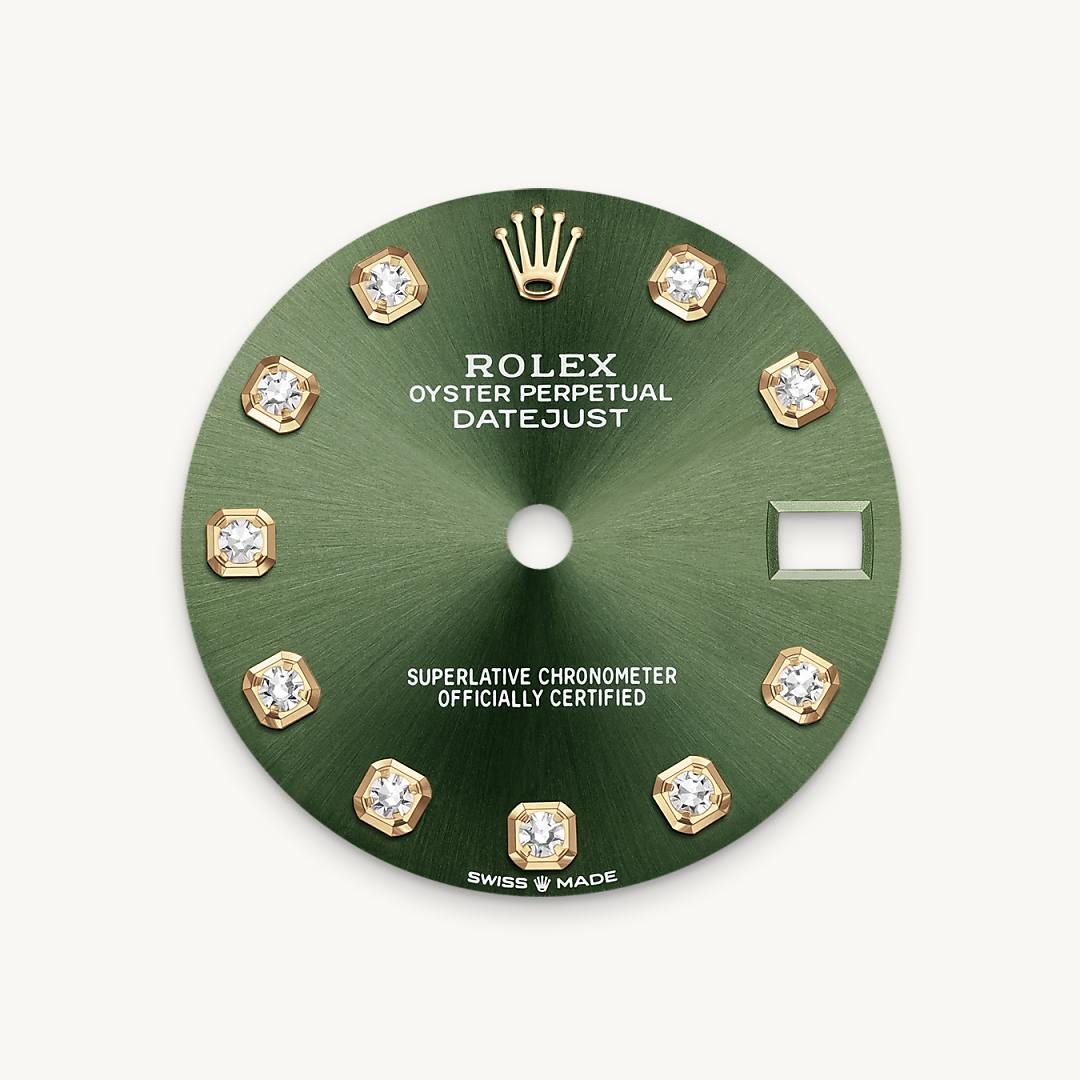 Olive green dial