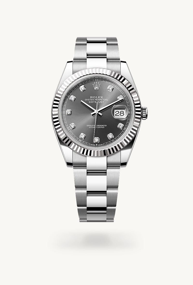 Oyster, 41 mm, Oystersteel and white gold
