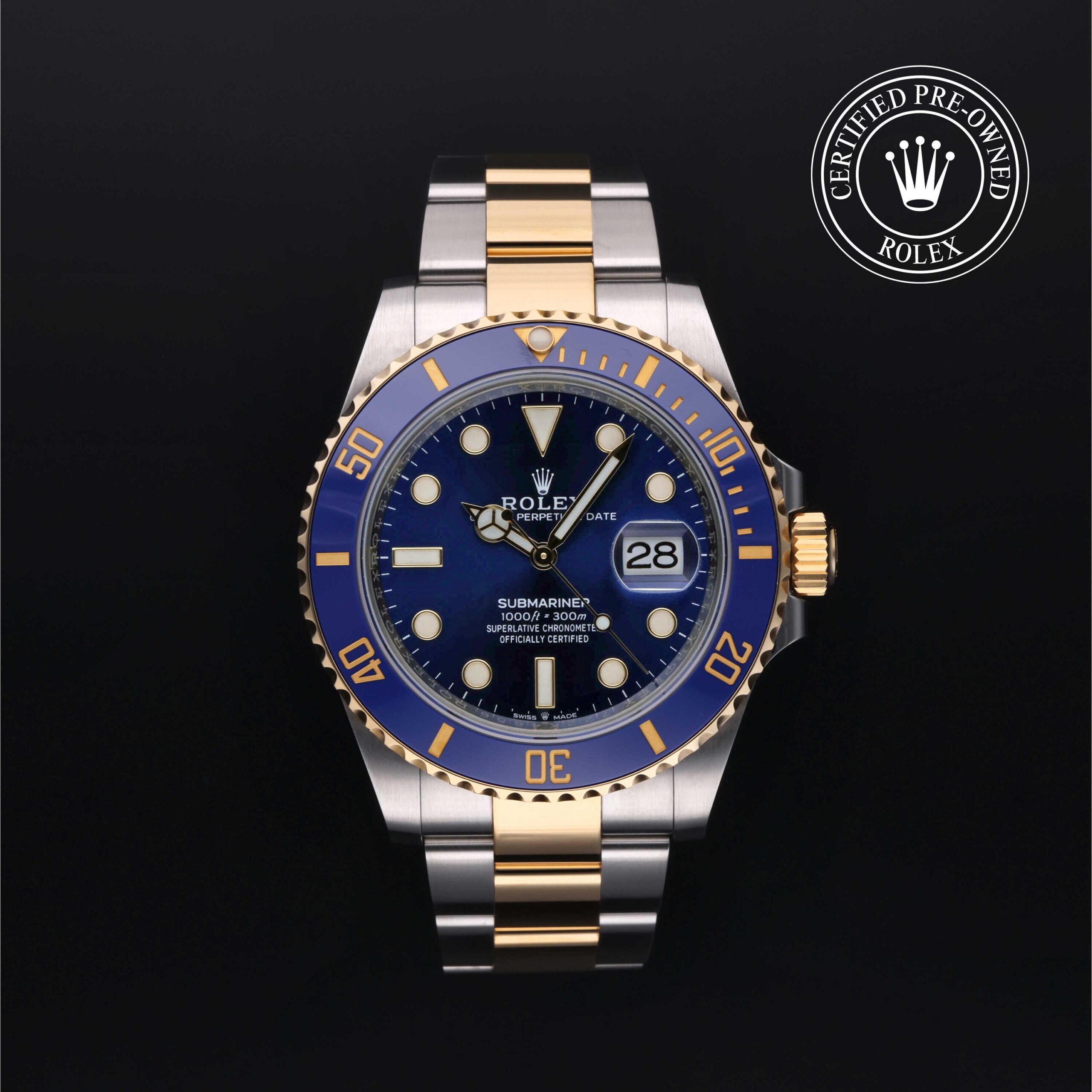 Rolex Certified Pre-Owned Submariner Date 41mm Yellow Rolesor 2021 Reference 126613LB