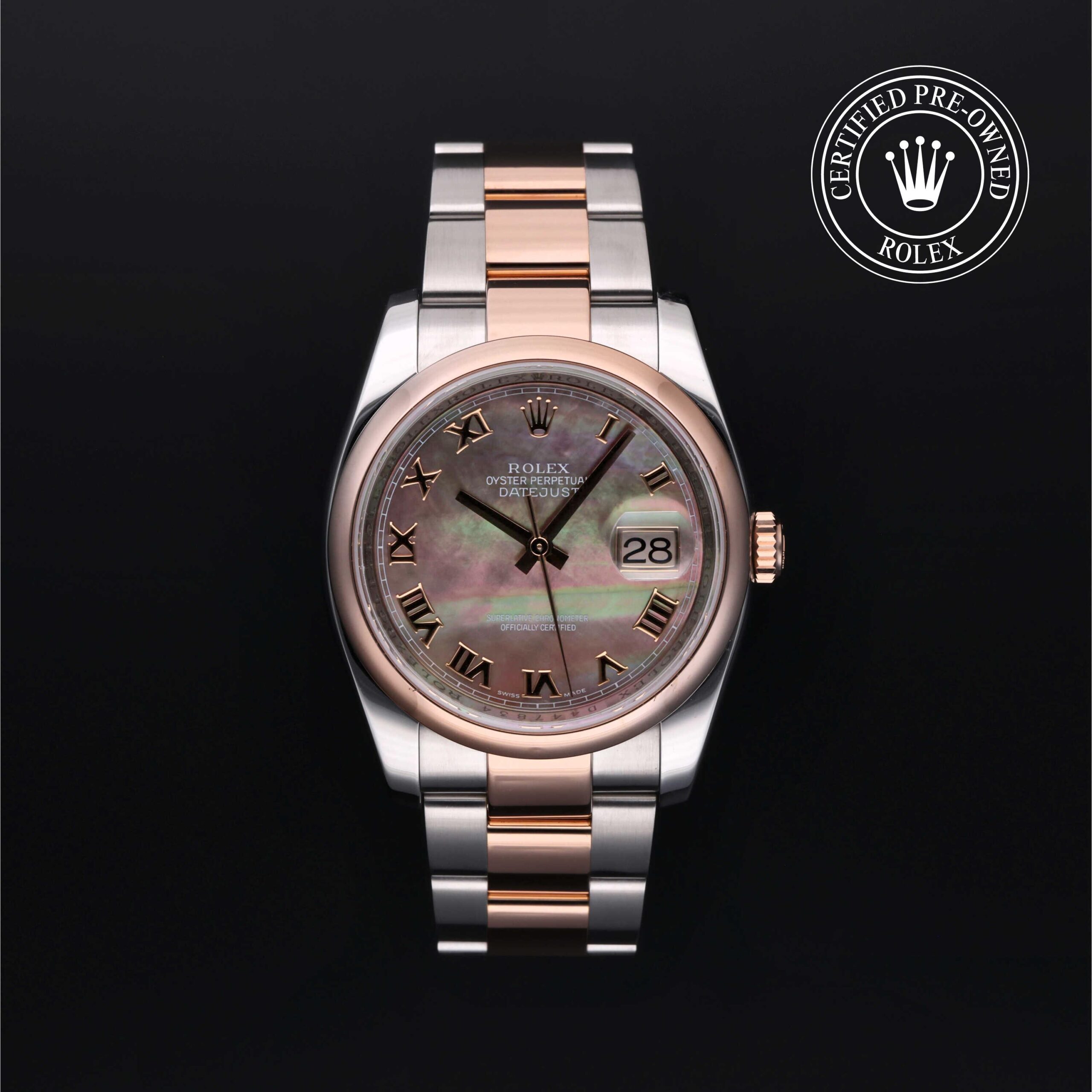 Rolex Certified Pre-Owned Datejust 36mm Everose Rolesor 2006 Reference 116201
